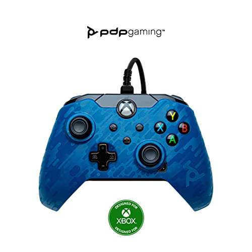 Mando con cable para Xbox Series X, Azul o negro (azul o lila transparente 29.99€)