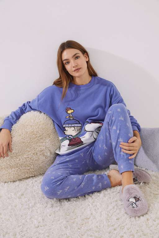 Pijama polar Snoopy azul