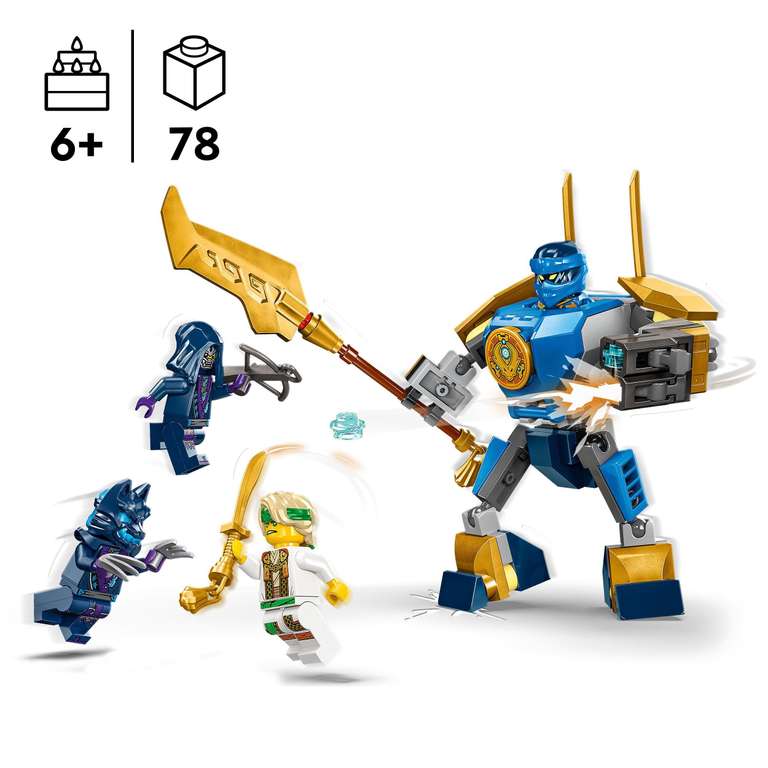 LEGO Ninjago Pack de Combate: Meca de Jay, Juguete de Aventura con Minifigura de Jay y Figura de Acción