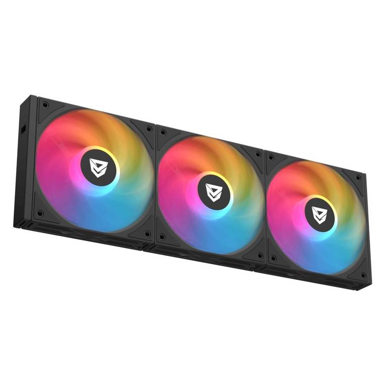Nfortec Stellar Trifan kit 3 ventiladores ARGB 120mm easy click 1800RPM ultra silencioso color negro