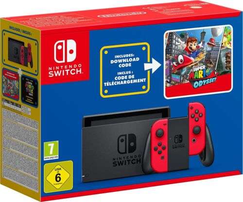 Nintendo Switch + Super Mario Odyssey (con Ring Fit por 280€ / sin juego por 260€)