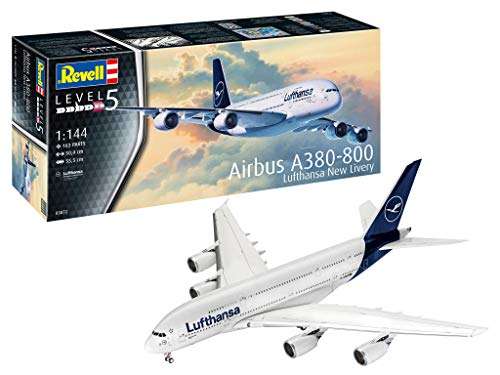 Maqueta Revell 03872 del Airbus A380-800 de Lufthansa en escala 1:144 de nivel 5