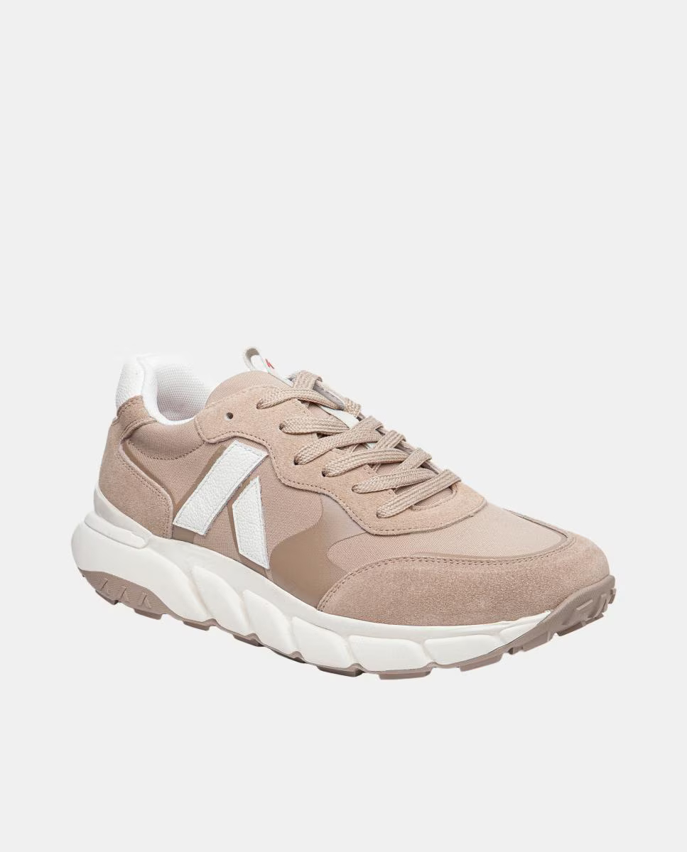 Deportivo de cordones de hombre de piel - Callaghan - Azul marino y natural 41 43 y 45