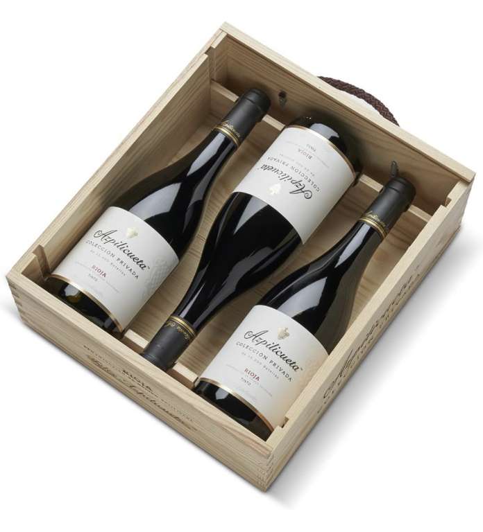 Azpilicueta Colección Privada Tinto Caja de madera Premium 3 botellas D.O.Ca Rioja Vino - 750 ml