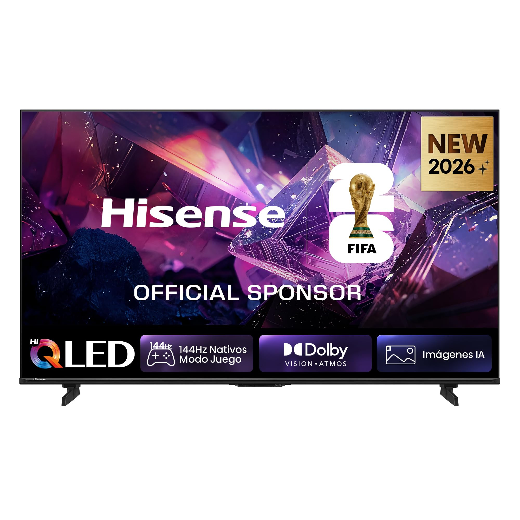 Hisense 50E7S Pro - Hi-QLED Smart TV 50 Pulgadas, Modo Juego 144 Hz Nativos, Hi-QLED Color, Dolby Vison.Atmos, Imágenes IA