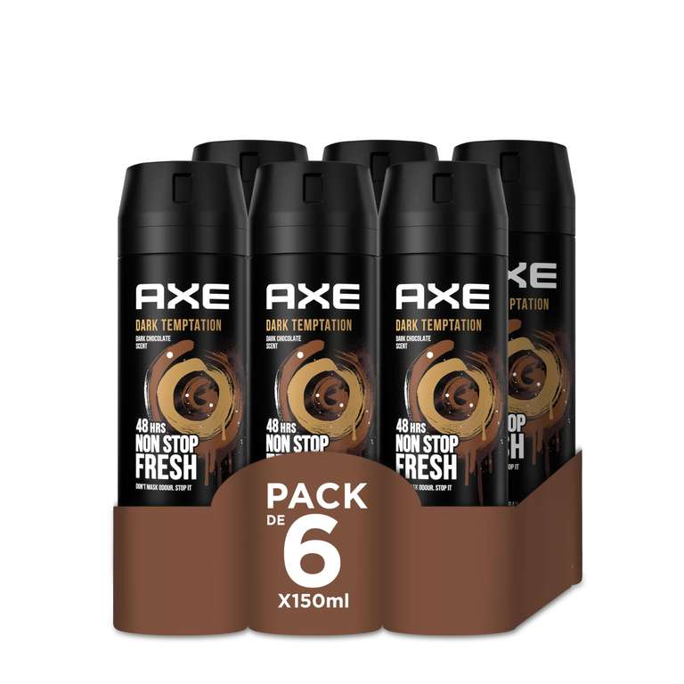 Axe Dark Temptation Desodorante - 150 ml - Pack de 6