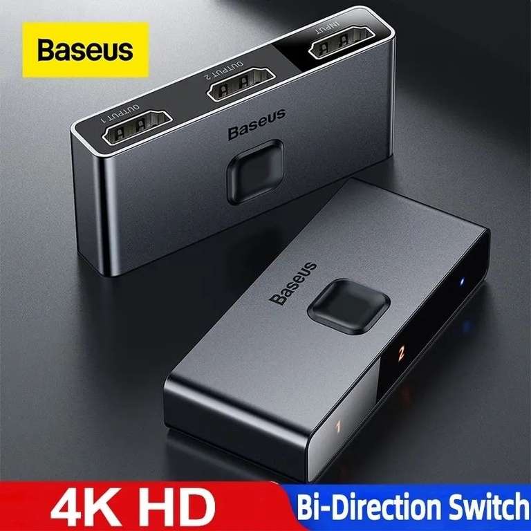 Baseus Matrix 4K HD Switch: Adaptador HDMI conmutador compatible con Xiaomi Mi Box y PS4/3