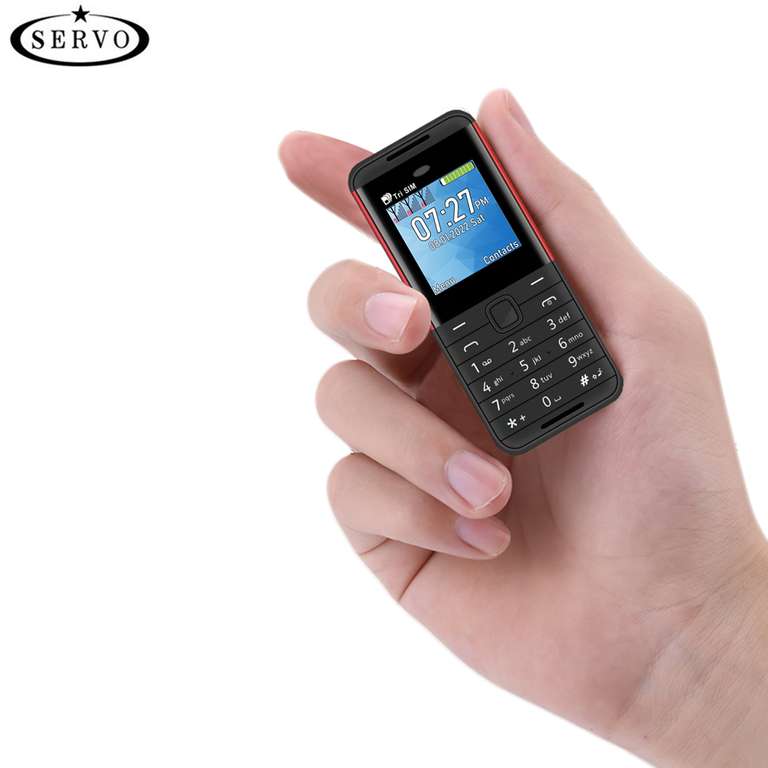 SERVO-Teléfono Móvil Inteligente BM5310, grabador de llamadas Bluetooth, radio, MP3, Voz Mágica, 3 tarjetas SIM, 1,3 "
