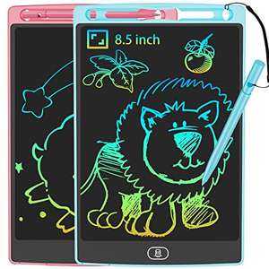 2 Tabletas De Escritura LCD 2 Pack, 8,5 Pulgadas Tablet Dibujo Digital, NiñOs Y NiñAs (Rosa + Azul)