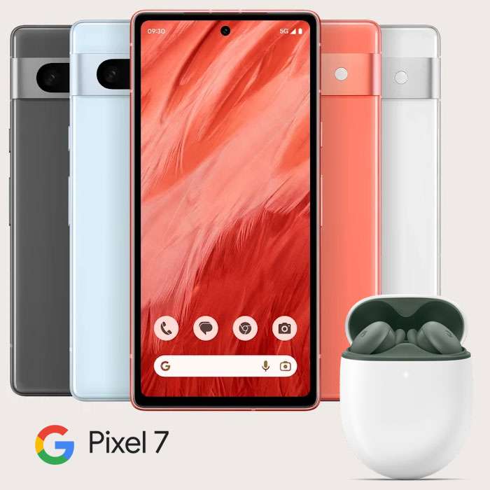 Google Pixel 7a (Con Pixel Buds A-Series 509€, Amazon)