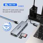 Hub USB C Docking Station 2 HDMI 9 en 1 , VGA, 100 W PD, USB 3.0 y Tarjeta TF/SD