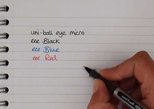Bolígrafos Uni-Ball Eye Micro UB-150 Azul (Pack de 12)