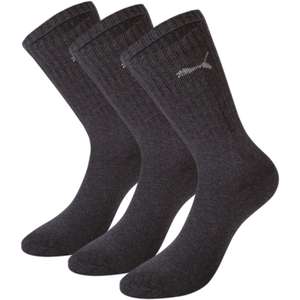 3 pares de calcetines de deporte PUMA negro antracita talla solo 43-46