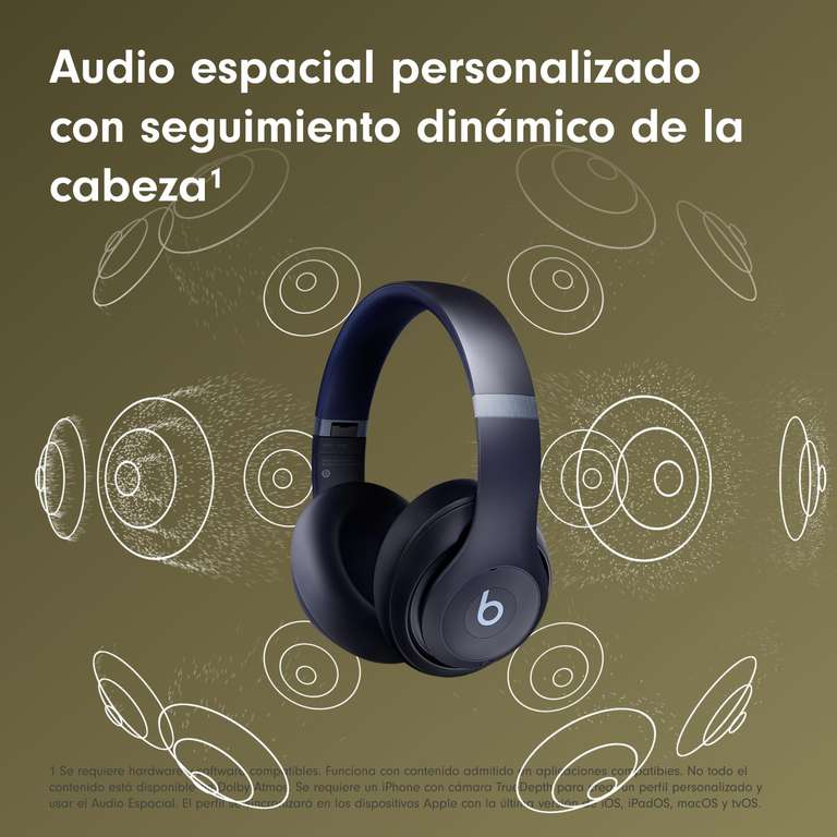 Beats Studio Pro - Auriculares inalámbricos Bluetooth ANC - Audio Espacial , Sonido USB-C sin pérdida, Apple y Android - También MediaMarkt