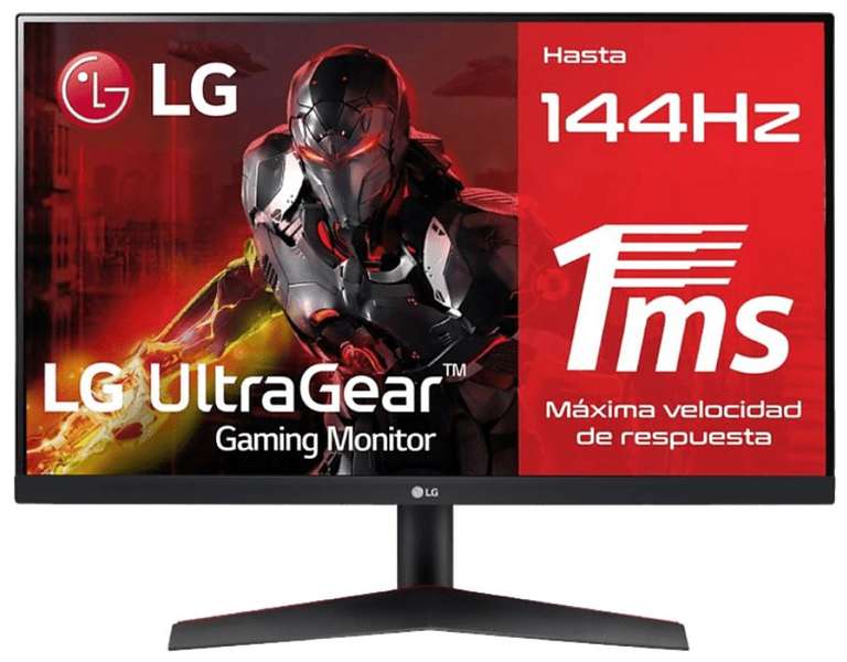 Monitor Gaming LG 24GN600-B / IPS 23.8" / 1 ms / 144 Hz / HDR10 / FreeSync Premium (146,20€ con suscripción a newsletter) (Amazon iguala)
