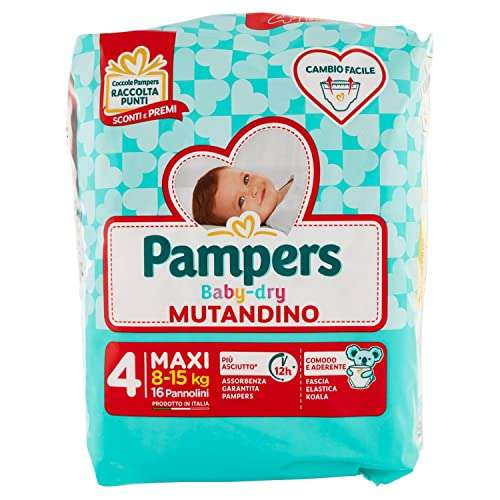 Pañales Pampers Baby Dry Talla 4 (8-10 KG) - 0,37€ la unidad