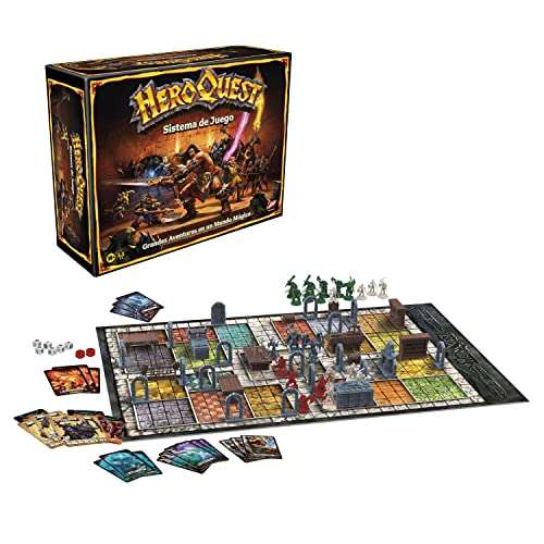 Hasbro Gaming Avalon Hill - HeroQuest - Juego de Aventuras en Mazmorras para 2 a 5 Jugadores a Partir de 14 años, en don dino 89.95€