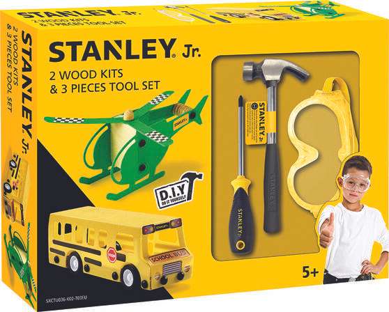 Set de 8 piezas para niños de regalo por la compra de 99 € en herramientas Stanley