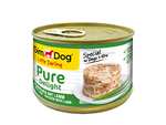 GimDog Pure Delight, pollo con cordero - Snack para perros rico en proteínas, con carne tierna en deliciosa gelatina - 18 latas (18 x 150 g)
