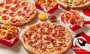 Pizza mediana Telepizza hasta 3 ingredientes (recoger)