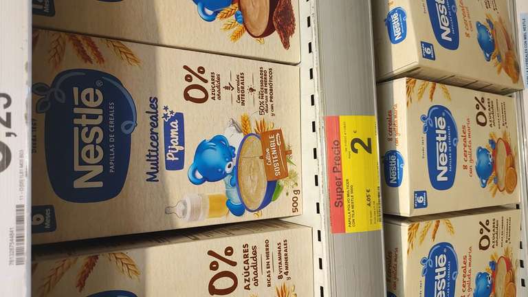 Cereales y gel de bebé al 50% - Carrefour de San Sebastián de los reyes
