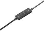 Logitech H650e Auriculares con Cable, Mono con Micrófono con Supresión de Ruido, USB, Controles Integrados