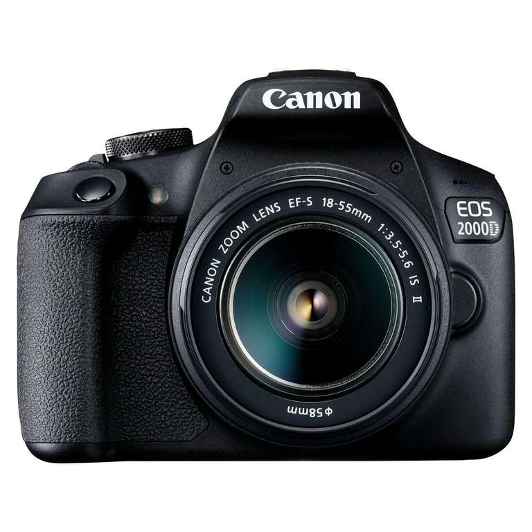 Cámara réflex Canon EOS 2000D 24.1MP WiFi + objetivo EF-S 18-55mm F3.5-5.6 IS III ENVÍO GRATIS