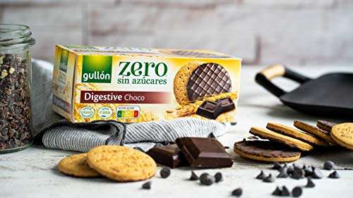 3 x Gullón Galleta Digestive Chocolate, ZERO sin azúcares, Caja 270g [Unidad 1'58€]