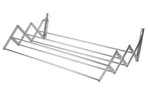 Cofan Tendedero Extensible para Pared | Fabricado en Aluminio | Plegable con 6 Barras de Secado | Medida: 80 x 45,5 cm