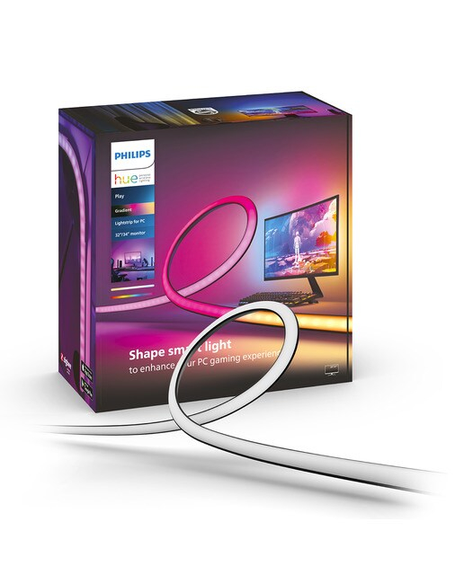 Tira de luces LED Philips Hue Play Gradient para PC - 32-34" Blanco
