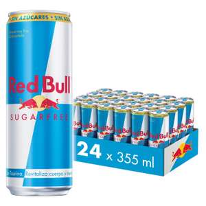 Red Bull Bebida Energética Sugarfree, Sin Azúcar, 24 x 355ml (atención, es la lata más grande de 35cl.) (Compra recurrente)