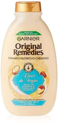 3x Garnier Original Remedies - Champú Nutritivo Cremoso Elixir de Argán para Pelo Muy Seco y Sin Brillo - 300 ml. 1'74€/ud