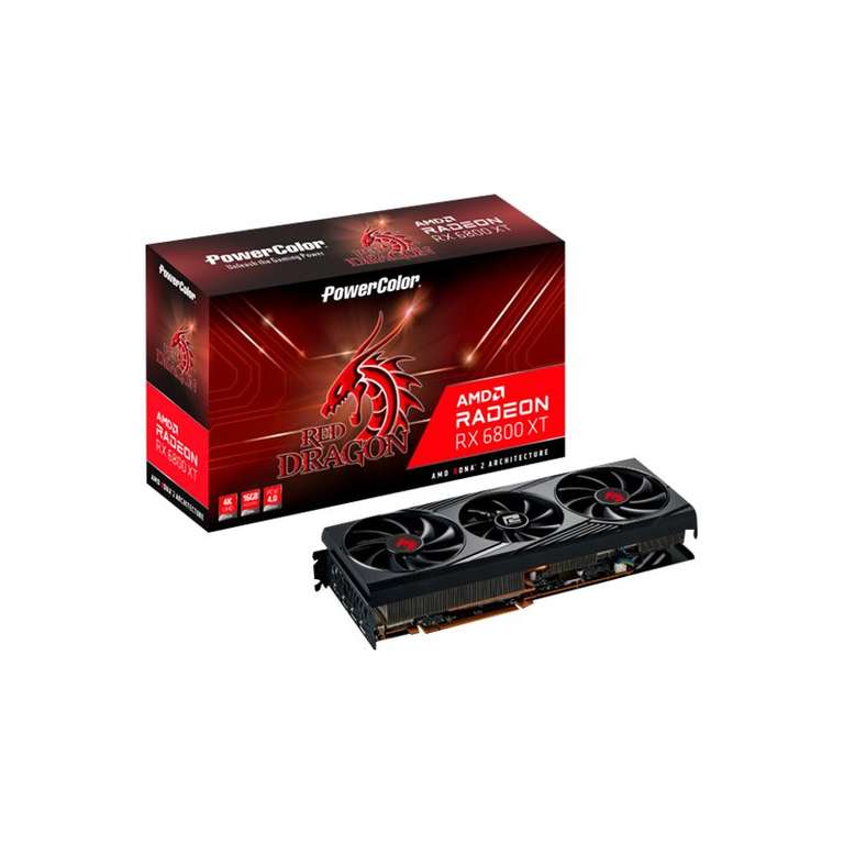 TARJETA GRAFICA POWERCOLOR RX 6800XT 16GB GDDR6 RED DRAGON 3XDP/1XHDMI/2X8P