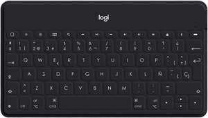 Logitech Keys-To-Go Teclado Inalámbrico Bluetooth para iPhone, iPad, Apple TV, ligero, Ultraportátil,QWERTY ES (precio mínimo)