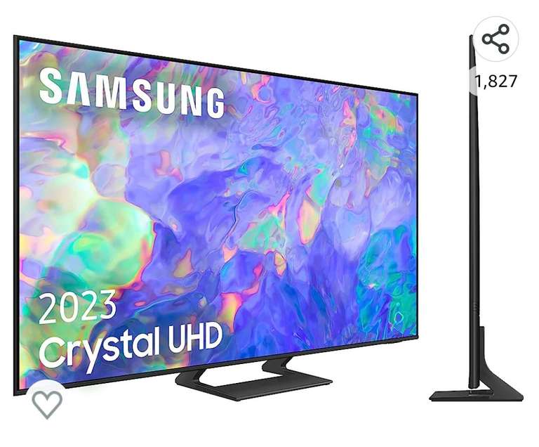Samsung TV Crystal UHD 2023 65CU8500 - Smart TV de 65", Procesador Crystal UHD, Q-Symphony, Samsung Gaming Hub, Diseño AirSlim HDR10+