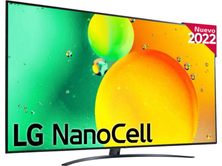TV LED 75" - LG 75NANO766QA, UHD 4K, Procesador Inteligente α5 Gen5 AI Processor 4K, Smart TV, DVB-T2 (H.265) / Modelo 65" 929 €