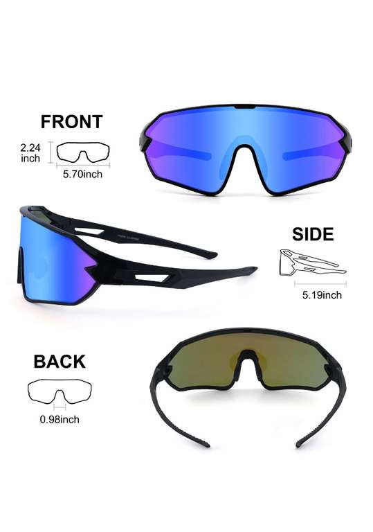 LIKELAR Gafas de sol polarizadas, gafas deportivas para hombre y mujer, TR90, irrompibles, UV400