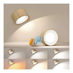 Coollamp Aplique Pared Interior con 3 Modos de Color, 3 Niveles de Brillo, Control Táctil, Iluminación con rotación de 360°