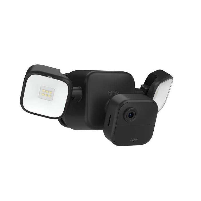 Cámara exterior con foco Blink (última generación) | Cámara de seguridad inteligente inalámbrica, LED de 700 lúmenes, dos años de automatico