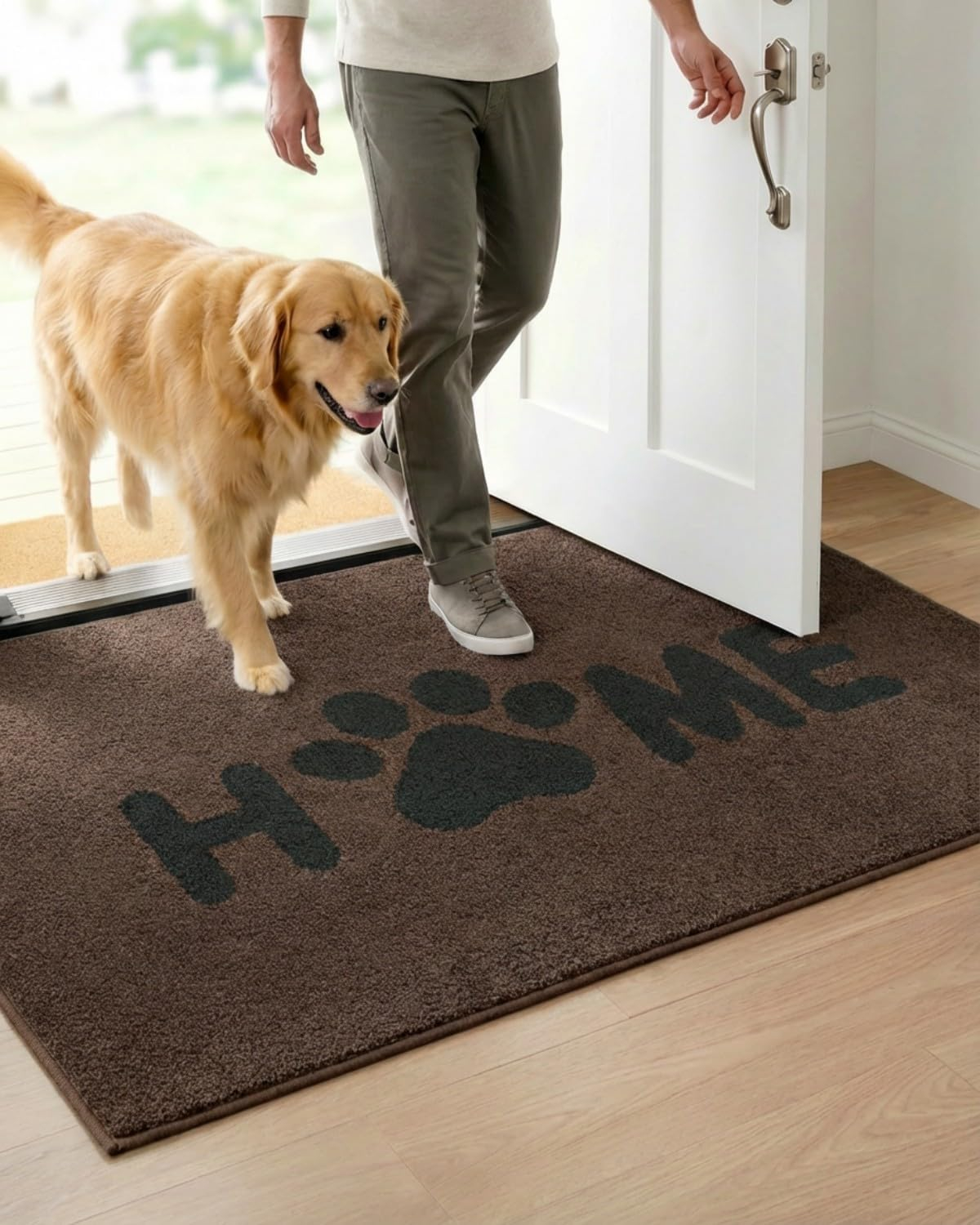 50x80cm Felpudo Alfombra Antideslizante y Absorbente – Alfombra de Microfibra Lavable con Base de Goma