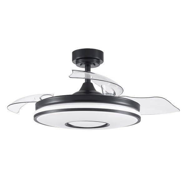 Ventilador DC 48W 4800LM Negro 3 Aspas 6 Velocidades