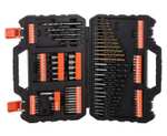 BLACK+DECKER A7200 Juego de 109 piezas para atornillar y taladrar con brocas Titanio