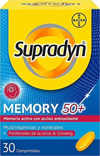 Multivitaminico Supradyn Memory 50+ 30 comprimidos (1 mes de suministro), Multivitaminas para la Memoria y Concentración