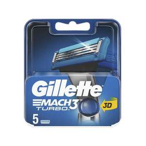 Gillette Mach3 Turbo cuchillas de afeitar para hombre 5 recambios