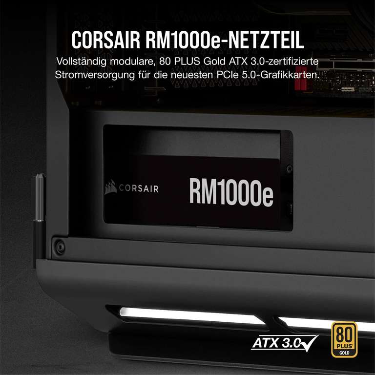 Corsair RM1000e (2023) Fuente de Alimentación ATX Totalmente Modular de Bajo Ruido - Compatible con ATX 3.0 y PCIe 5.0