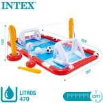 Intex 57147NP Centro de juegos acuático hinchable INTEX, voleibol, fútbol, baloncestos y béisbol