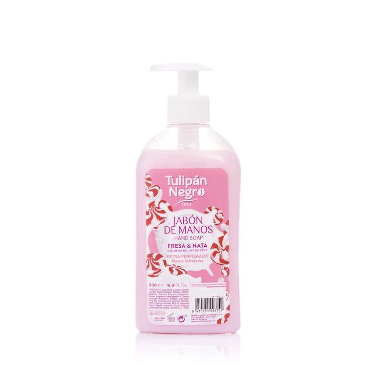 Tulipán Negro Jabón Líquido de Manos Fresa y Nata – 500 ml