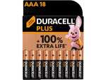 Paquete de 18 pilas Pilas AAA - Duracell PLUS MN2400 AAA LR03 / LR3, Alcalinas , 1.5 V,