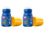2x NIVEA SUN Protege & Cuida Kids - Roll-On FP50+ - Protector Solar Infantil - Protección UVA/UVB Muy Alta - Aplicación Fácil