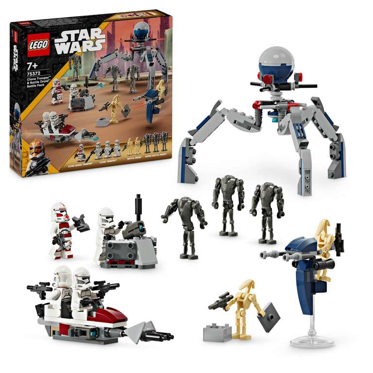 LEGO Star Wars Pack de Combate: Soldado Clon y Droide de Combate, Juego de Construcción + 7 años - 75372